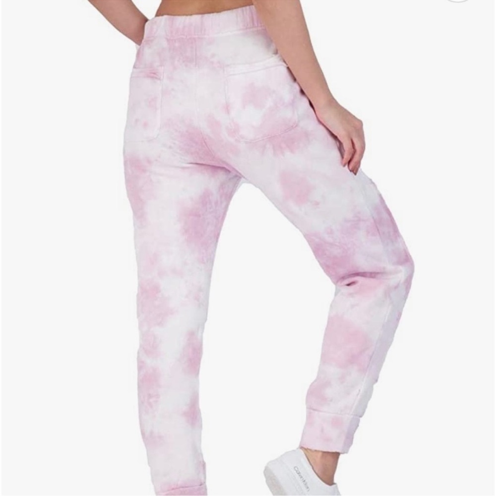 Free People Movement Athleisure Pink Tie-Dye Work It Out Jogger Sweat Pants - Picture 7 of 14